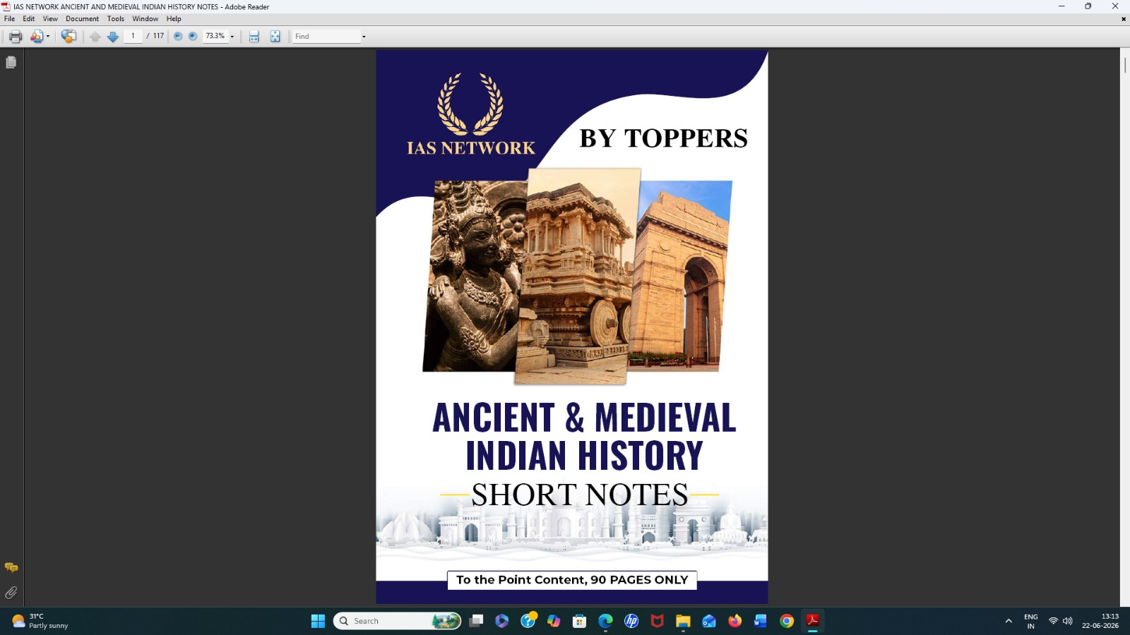 ANCIENT & MEDIEVAL INDIAN HISTORY SHORT NOTES